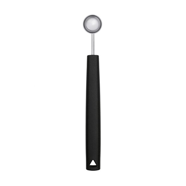 Triangle Maatlepel / Koffieschep – 2,5 ml – RVS met Kunststof Heft – Zwart