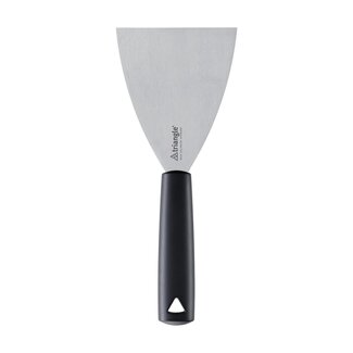 Triangle Bakspatel Extra Breed – 10 cm Lemmet – RVS met Kunststof Heft – Zwart
