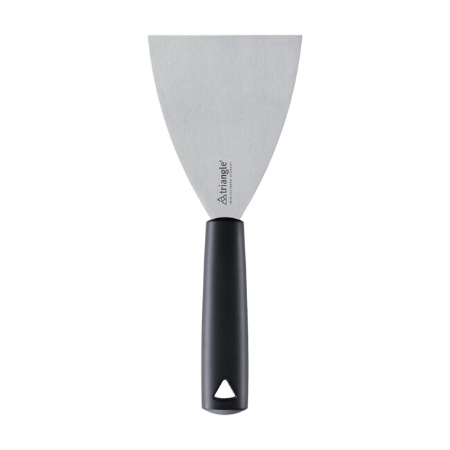 Triangle Bakspatel Extra Breed – 10 cm Lemmet – RVS met Kunststof Heft – Zwart