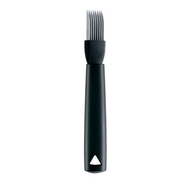 Triangle Augurkensnijder met Decoratieve Snede – RVS 18 cm – Ergonomisch Kunststof Heft