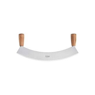 Triangle Halvemaan Wiegemes – Essenhouten Heft – RVS Lemmet – 36 cm – Handgeslepen