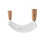 Triangle Halvemaan Wiegemes – Essenhouten Heft – RVS Lemmet – 36 cm – Handgeslepen