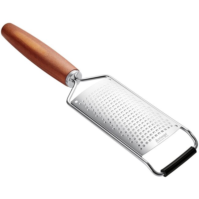 Triangle Duurzame RVS Kaasrasp met Pruimenhouten Handvat – Elegant & Efficiënt