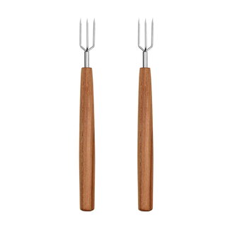 Triangle Pruimenhouten Aardappelvork Set – 2 Stuks – Duitse Kwaliteit