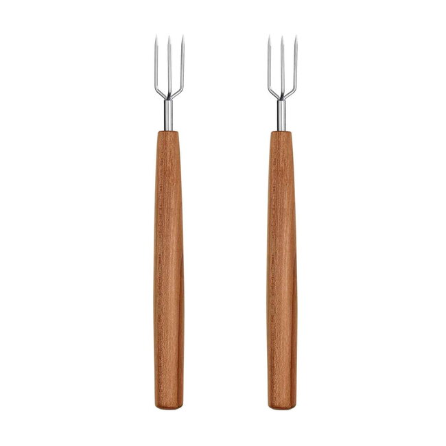 Triangle Pruimenhouten Aardappelvork Set – 2 Stuks – Duitse Kwaliteit