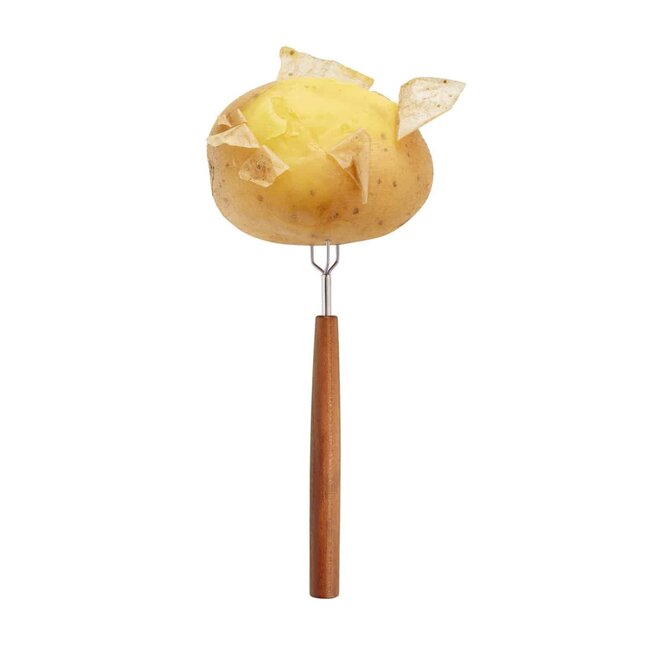 Triangle Pruimenhouten Aardappelvork Set – 2 Stuks – Duitse Kwaliteit