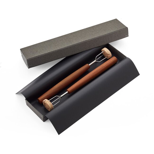 Triangle Pruimenhouten Aardappelvork Set – 2 Stuks – Duitse Kwaliteit