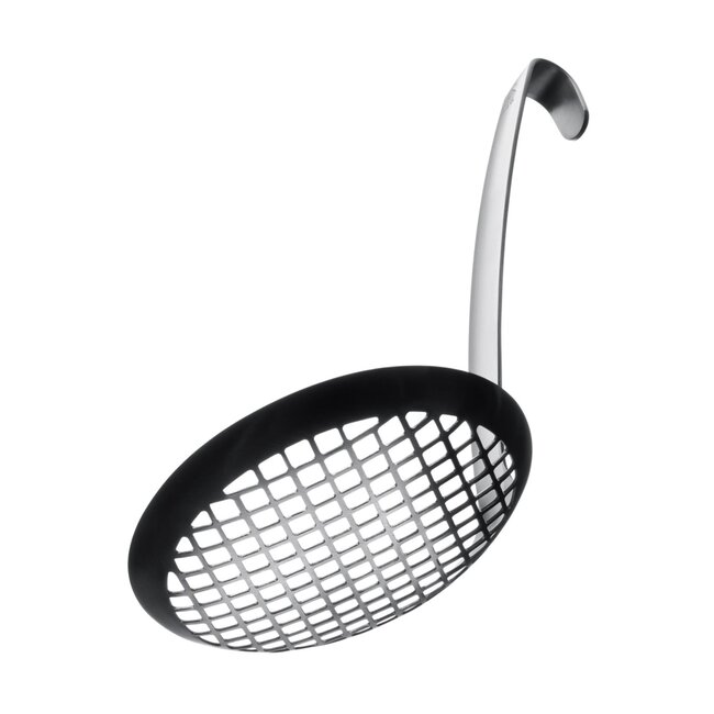 Triangle Schuimspaan met Grote Mazen – RVS – 32 cm – Praktisch Ophangsysteem