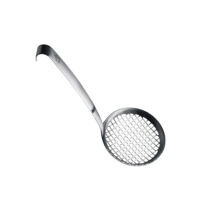 Triangle Schuimspaan met Grote Mazen – RVS – 32 cm – Praktisch Ophangsysteem