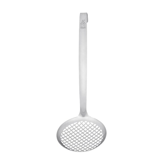 Triangle Schuimspaan met Grote Mazen – RVS – 32 cm – Praktisch Ophangsysteem