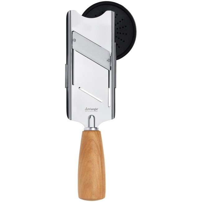 Triangle Duurzame Truffelschaaf met Kersenhouten Heft – 24,5 cm – RVS
