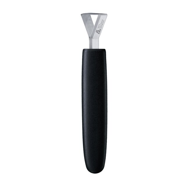 Triangle Professioneel Kerfmes – Driehoekig RVS – 2cm – Zwart Heft