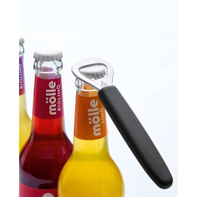 Triangle Professionele Flesopener – Gehard RVS – 14,5 cm – Zwart Handvat