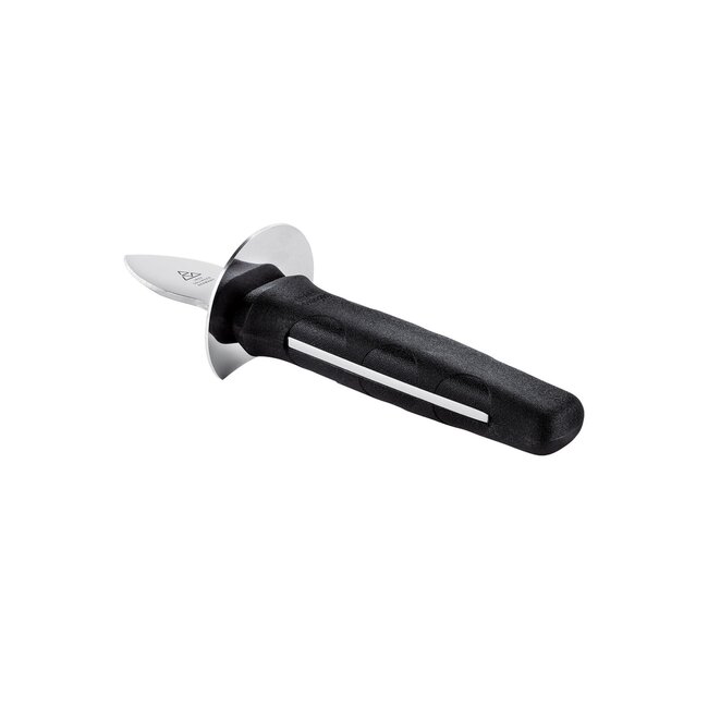 Triangle Professioneel Oestermes – RVS met Zwart Kunststof Heft – 17 cm – Veiligheidskrop