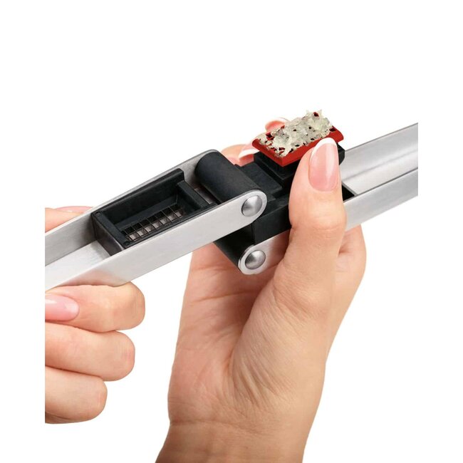 Triangle 2-in-1 Knoflookpers en -snijder – 19 cm – RVS