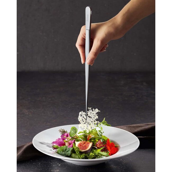 Triangle Keukenpincet van 15 cm – Ideaal voor Precisie Garneerwerk – Roestvrijstaal – Vaatwasmachinebestendig