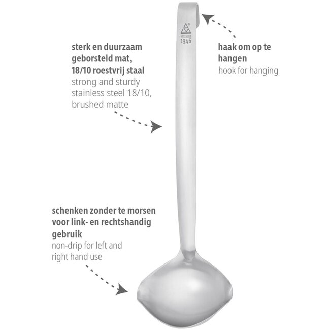 Triangle 1946 Serie – RVS Juslepel – Geschikt voor Links- en Rechtshandigen – 30 cm