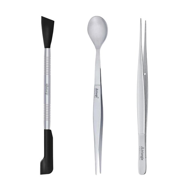 Triangle Garneerset Final Touch – 17 cm – RVS – 3-delig – Luxe Keuken