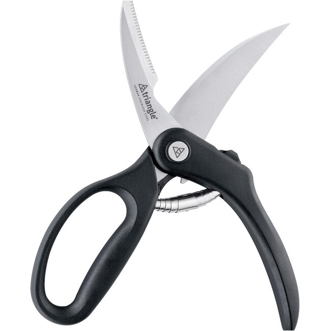 Triangle Gevogelteschaar – 10 cm – RVS met Zwart Polyamide Heft – Vaatwasserbestendig