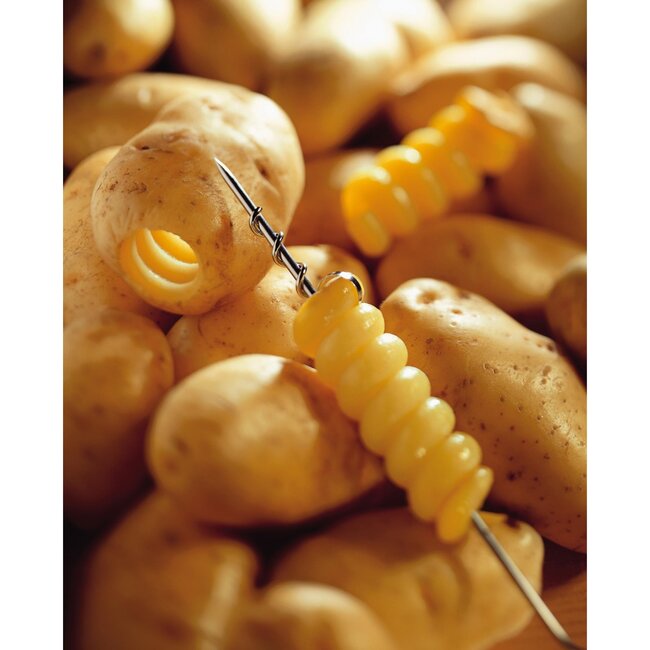 Triangle Deco-Spiraal Set RVS 24,5 cm – Eenvoudig Groente en Fruit Decoreren – 3-delig