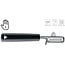 Triangle dunschiller linkshandig zwart 19 cm met RVS lemmet en PP grip