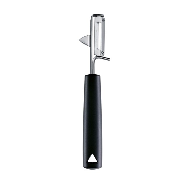 Triangle Dunschiller voor Linkshandigen – RVS Lemmet – Ergonomisch Kunststof Heft – Zwart – 19,5 cm