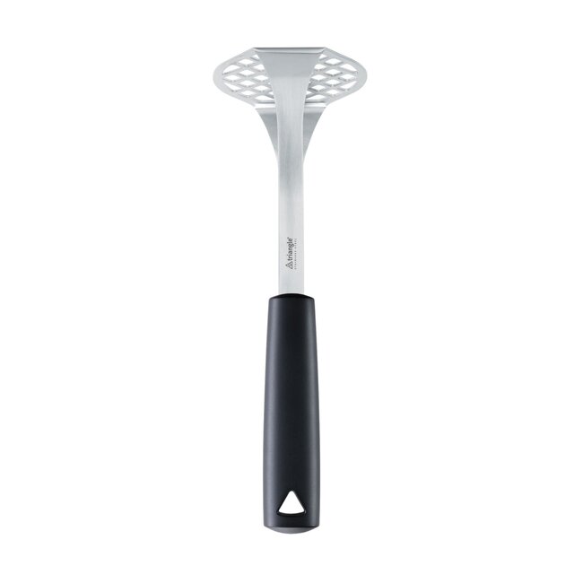 Triangle Aardappelstamper met Ophangsysteem – RVS Zwart – 25 cm – Duurzaam & Vaatwasserbestendig