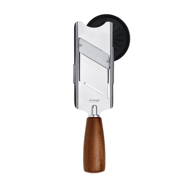 Triangle Luxe Truffelschaaf – Ergonomisch Walnotenhout Heft – 24,5 cm – RVS