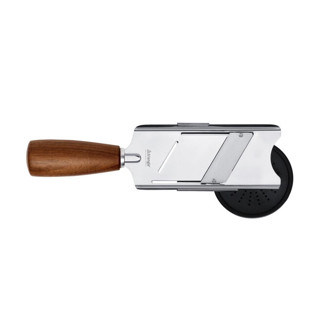 Triangle Luxe Truffelschaaf – Ergonomisch Walnotenhout Heft – 24,5 cm – RVS