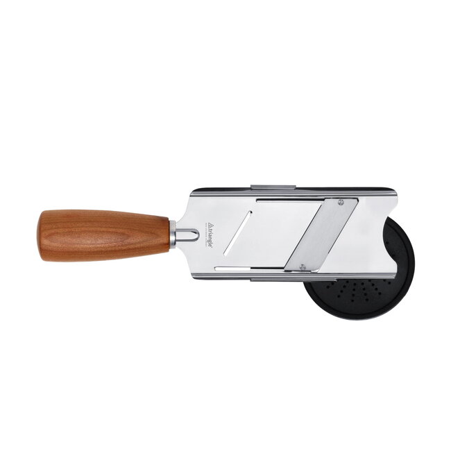 Triangle Duurzame Truffelschaaf – 24,5 cm – RVS met Pruimenhouten Heft