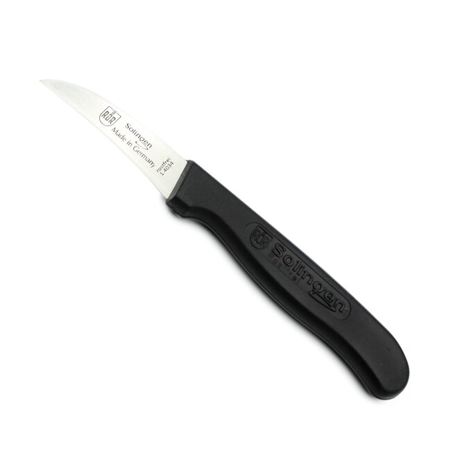 RÖR Solingen Aardappelschilmes – RVS – Krom – Lemmet 5,5 cm – Heft Kunststof Zwart – Anti Slip