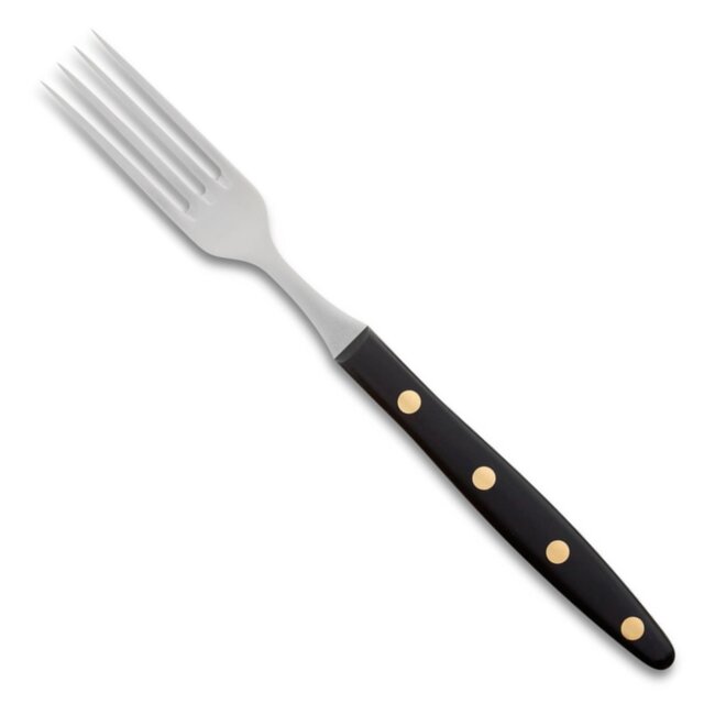 Robert Herder Windmühle Steakvork – RVS – Lengte 20,5 cm – Heft POM Zwart