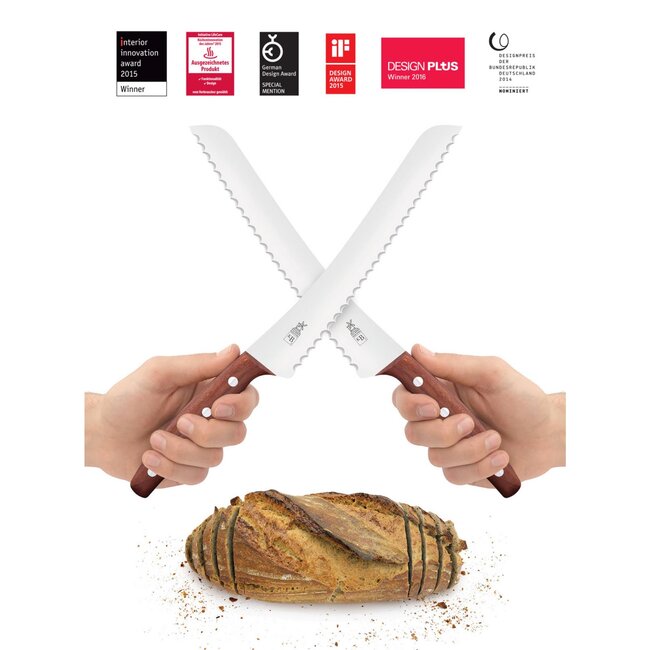 Robert Herder KB2 Broodmes – RVS – Gekarteld – Lemmet 22,5 cm – Heft POM