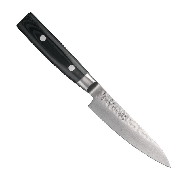 Yaxell Zen Universeelmes 12 cm – 37 Lagen Damaststaal – Canvas-Micarta Heft