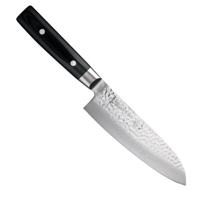Yaxell Zen Santoku Koksmes 16,5 cm – 37 Lagen Damaststaal – Canvas-Micarta Heft