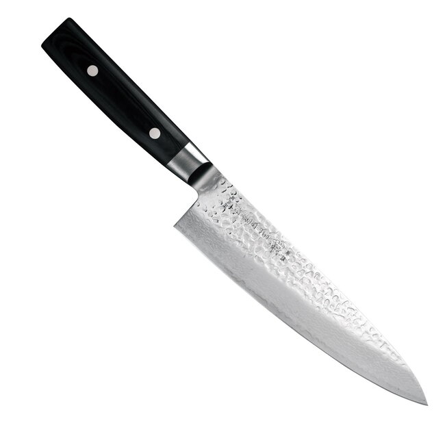 Yaxell Zen Koksmes 20 cm – 37 Lagen Damaststaal – Canvas-Micarta Heft