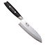 Yaxell Tsuchimon Santoku Koksmes 16,5 cm – VG10 Staal – Gehamerd Lemmet – Micarta Heft