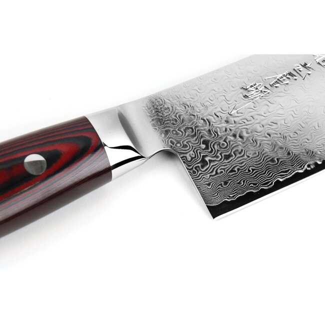 Yaxell Super Gou Vleesmes 18 cm – 161 Lagen Damaststaal – SG2 Staal – 63 HRC – Canvas-Micarta Heft