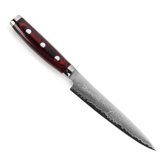 Yaxell Super Gou Vleesmes 15 cm – 161 Lagen Damaststaal – SG2 Staal – 63 HRC – Canvas-Micarta Heft