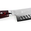 Yaxell Super Gou Santoku Mes met Kuiltjes 16,5 cm – 161 Lagen Damaststaal – SG2 Staal – 63 HRC – Canvas-Micarta Heft