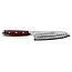Yaxell Super Gou Santoku Mes met Kuiltjes 16,5 cm – 161 Lagen Damaststaal – SG2 Staal – 63 HRC – Canvas-Micarta Heft