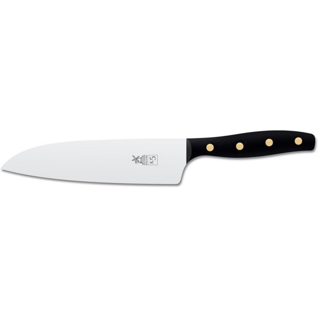 Robert Herder K5 Koksmes XL – RVS – Licht Gebogen – Lemmet 18 cm – Heft POM Zwart