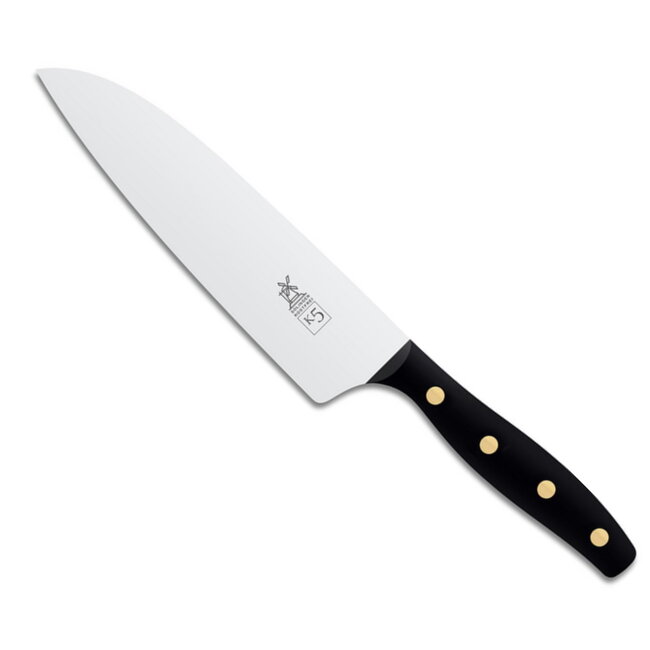 Robert Herder K5 Koksmes XL – RVS – Licht Gebogen – Lemmet 18 cm – Heft POM Zwart