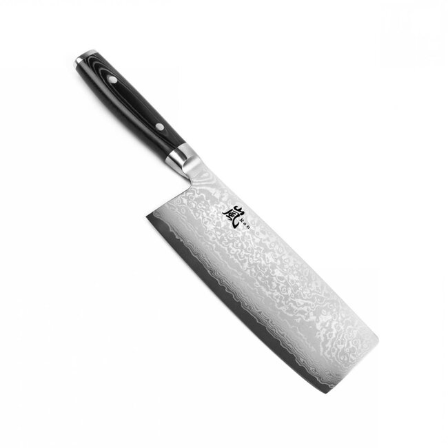 Yaxell Ran Chinees Koksmes 18 cm – 69 Lagen Damaststaal – VG10 Staal – 61 HRC – Canvas-Micarta Heft