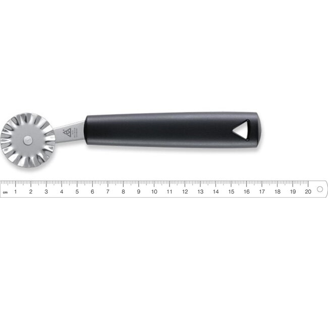 Triangle Spirit Deegsnijder – Kartelsnede – RVS Ø5cm – Zwart Handvat