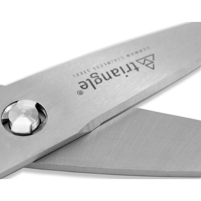 Triangle Professionele Keukenschaar 24 cm – RVS met Microvertanding – Uitneembaar voor Eenvoudige Reiniging