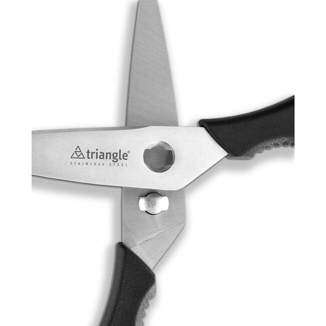Triangle Professionele Keukenschaar 24 cm – RVS met Microvertanding – Uitneembaar voor Eenvoudige Reiniging