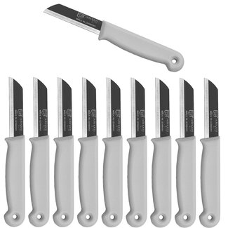 Solingen Schilmesje – RVS Glad – 16 cm met Blade Cover – Wit – 500 Stuks