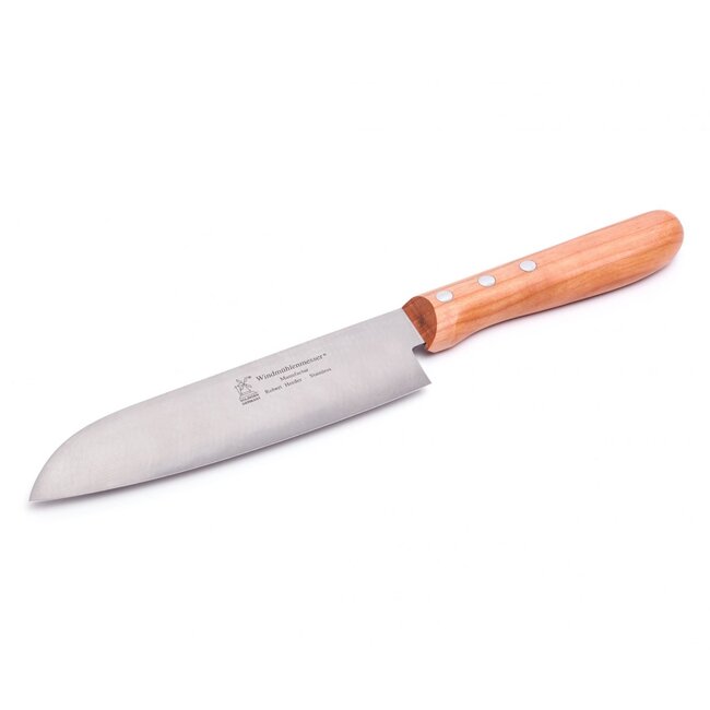 Robert Herder Santoku Koksmes – RVS – Lemmet 16,5 cm – Heft Kersenhout