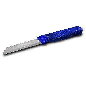 Solingen Schilmesje Robuust Handvat - RVS Glad - 18.5 cm met "Blade Cover" - Blauw Glitter